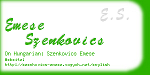 emese szenkovics business card